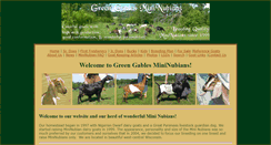 Desktop Screenshot of greengablesmininubians.com